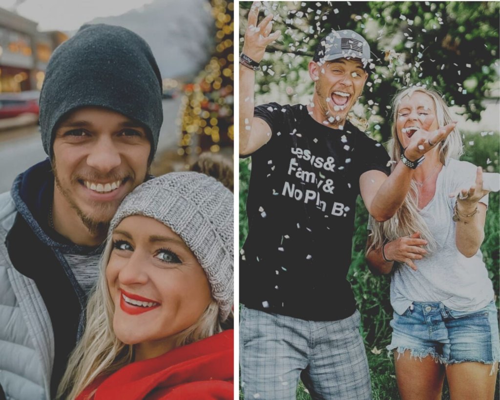 Boy and girl smiling and celebrating